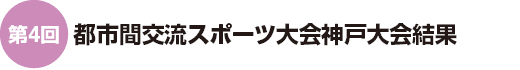 第4回 都市間交流スポーツ大会神戸大会結果