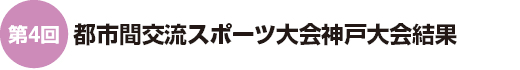 第4回　都市間交流スポーツ大会神戸大会結果