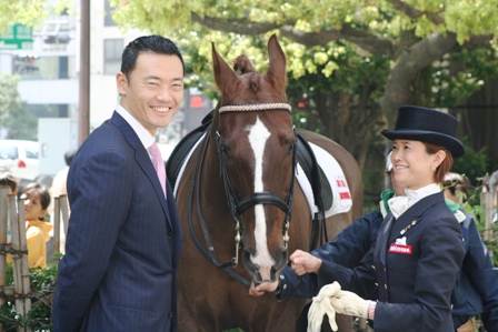 北京五輪出場に向けてエールを送る中田市長