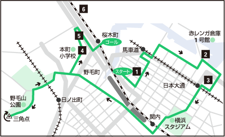 関内・桜木町でのウォーキング&ショップめぐり地図