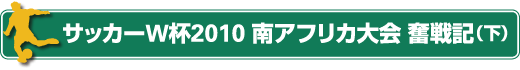 サッカーW杯2010 南アフリカ大会 奮戦記（下）