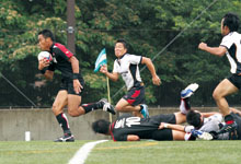 The 15-player game involves players pushing against members of the other team to move the ball forward while, in the seven-player game, players try to score a goal by running through an open field.