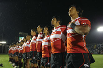 Japan's national team, winning the Asian qualifying round, has participated in seven consecutive Rugby World Cups.