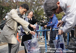 横浜ビー・コルセアーズ・水道局イベントに参加