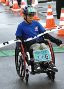 A member crossing the finish line; did he achieve his target?