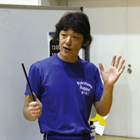 Mr. Matsumura, a sports instructor of Yokohama Rapport