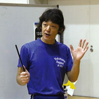 Mr. Matsumura, a sports instructor of Yokohama Rapport