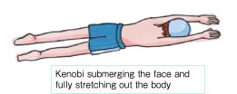 Kenobi submerging the face and fully stretching out the body