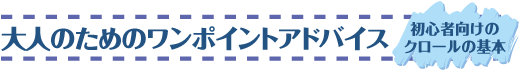 大人のためのワンポイントアドバイス　初心者向けのクロールの基本